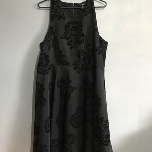 Black dress with black velvet dress